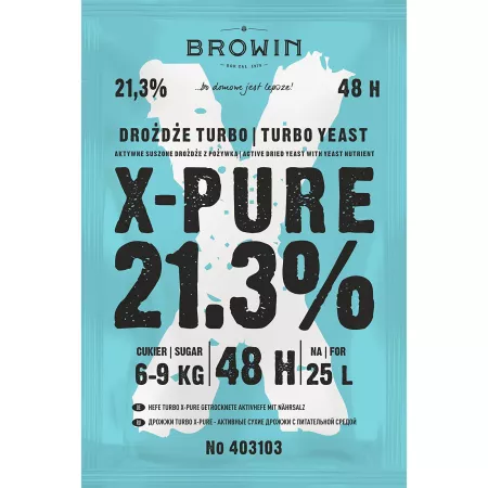 X-pure 21,3% drożdże gorzelnicze na 25l