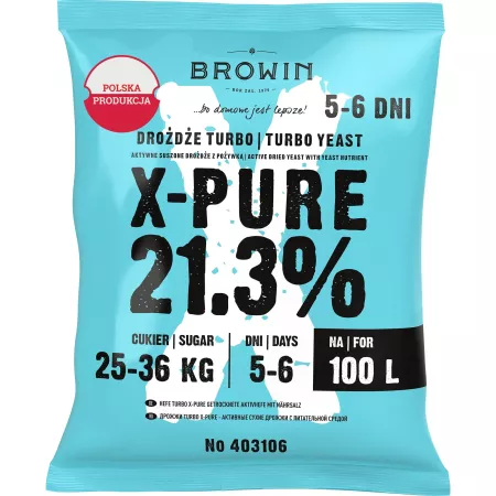 X-PURE 21,3% drożdże gorzelnicze na 100L